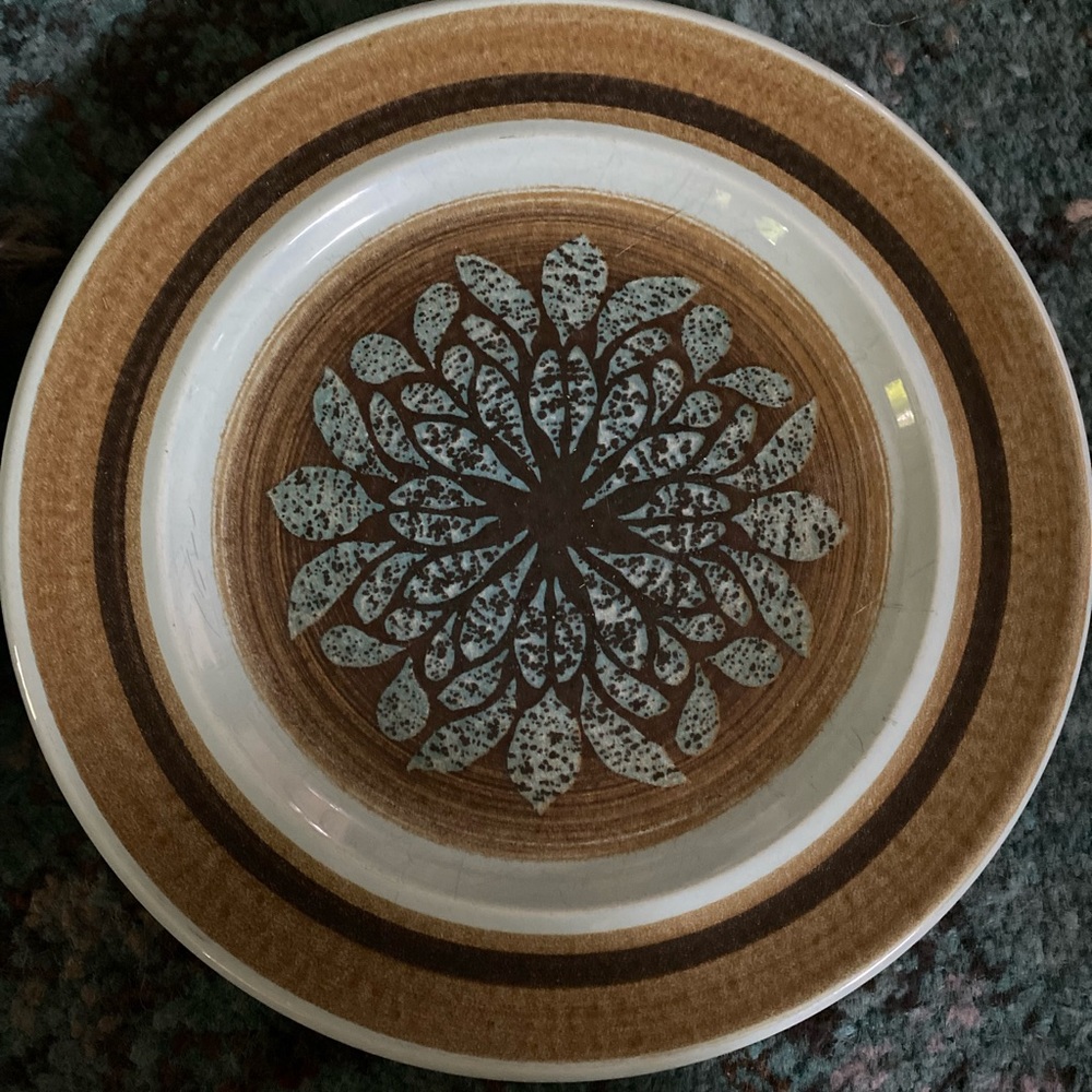 Set of 2 vintage Franciscan Earthenware 8.5 inch salad plates “Nut Tree”